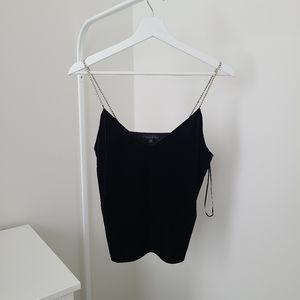 DYNAMITE Velvet Jewel Strap Cami